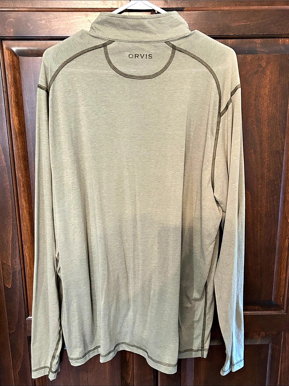 Orvis Sz XL Men's Quarter-Zip Long Sleeve Green - Picture 2 of 6